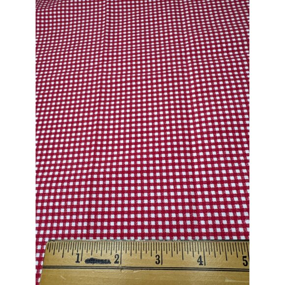 Red & White Gingham Cotton Fabric 17" x 44" Crafts Sewing Projects - Picture 2 of 9